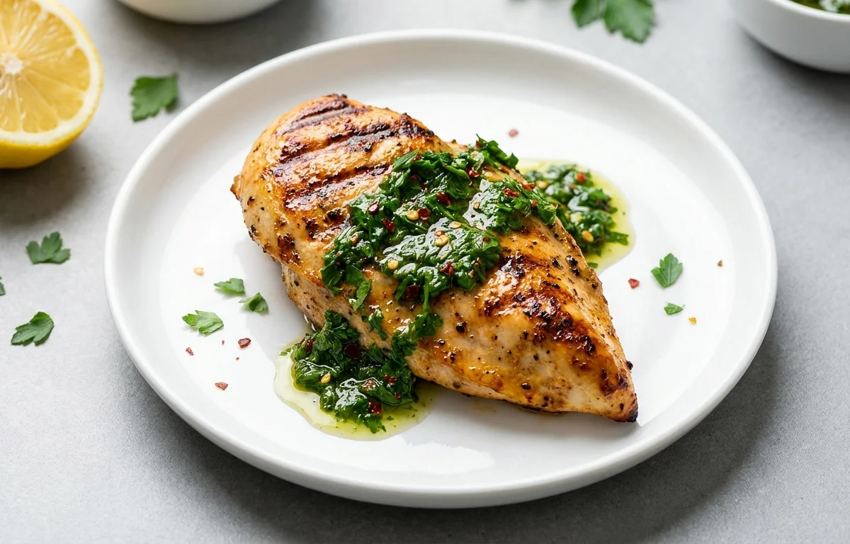 Grilled Chicken Breast with Chimichurri (Hypertension-Strict Saturated Fat)