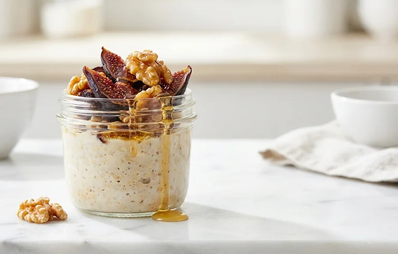 Overnight Oats with Figs and Walnuts