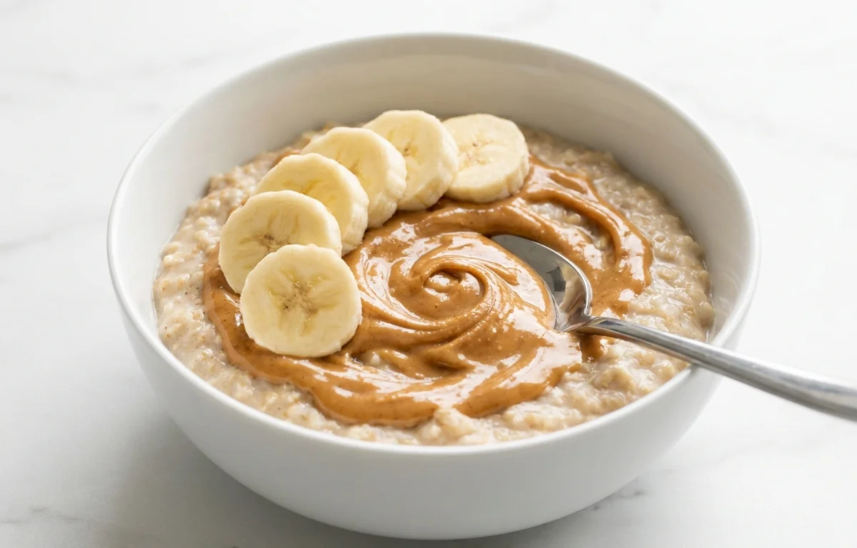 Loaded Oatmeal with Peanut Butter and Banana