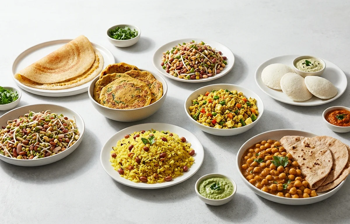 High-Protein Indian Breakfast Without Eggs: 7 Plates That Actually Clear 20g
