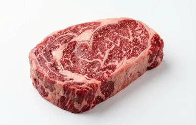 raw beef loin steak
