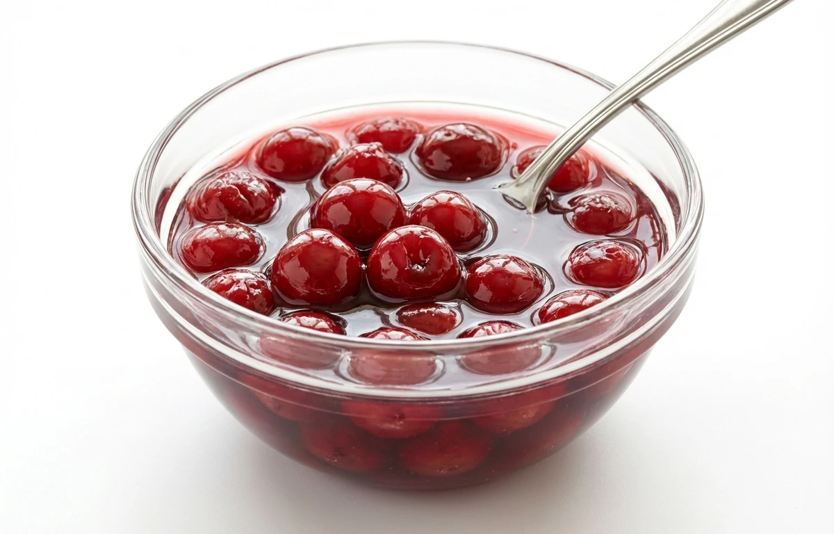 canned sour red cherries