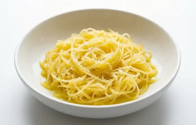 boiled salted spaghetti squash