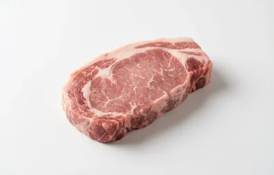 broiled pork loin leg cap steak