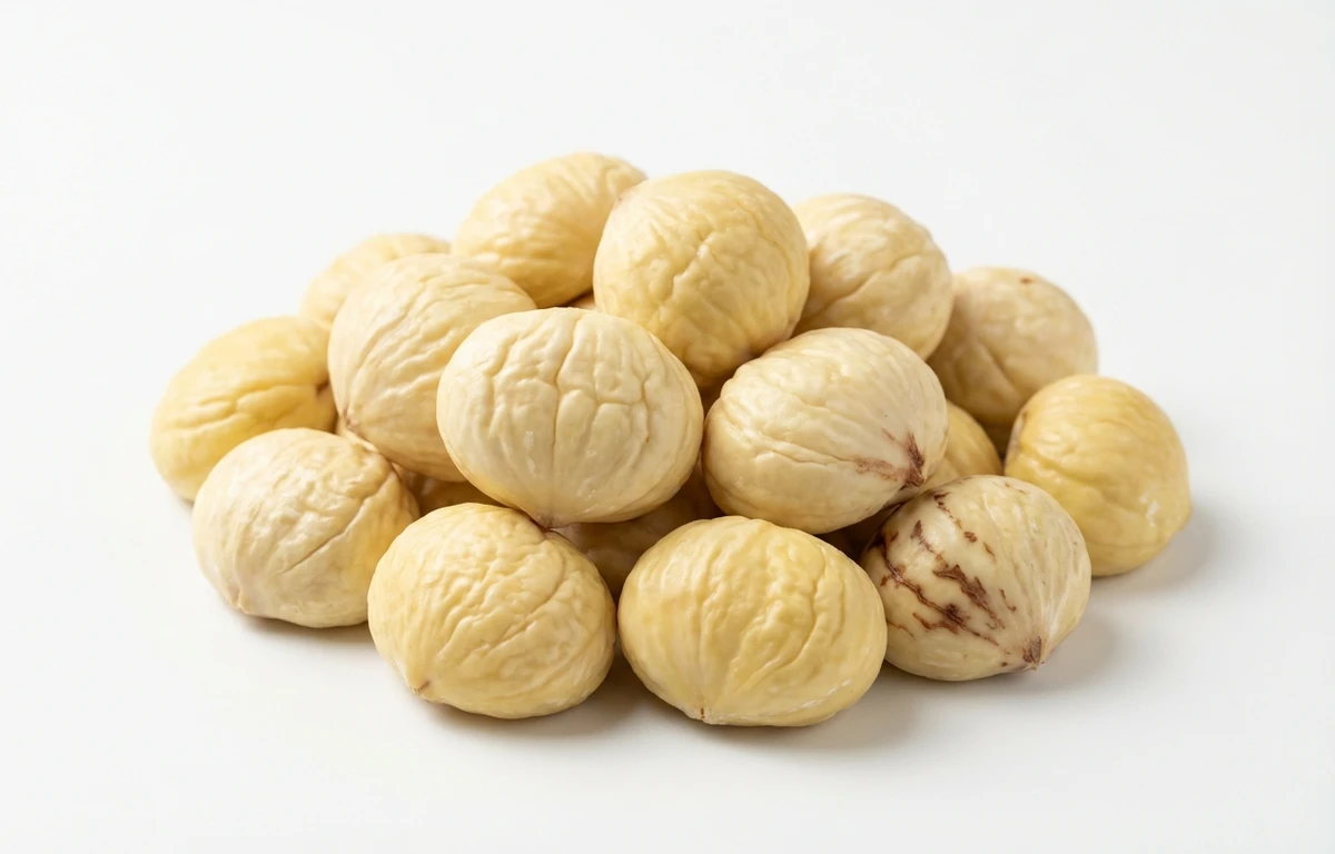 raw peeled european chestnut