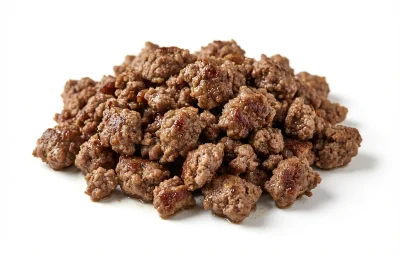 cooked pan-broiled ground elk