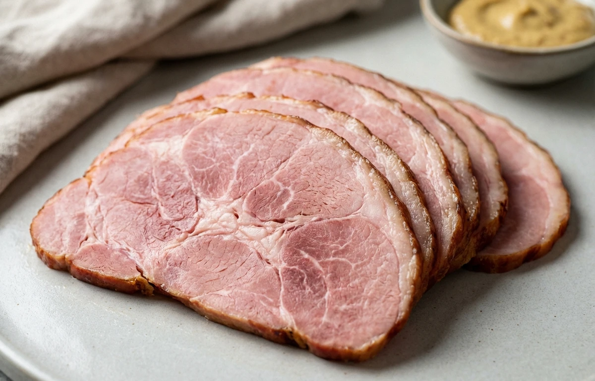 cooked ham