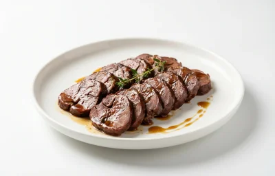 cooked braised pork heart