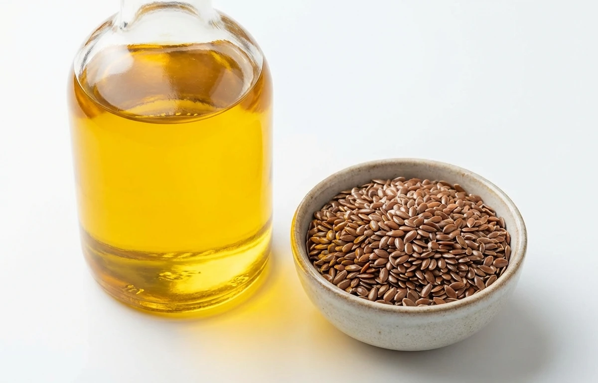 flaxseed oil with flaxseed