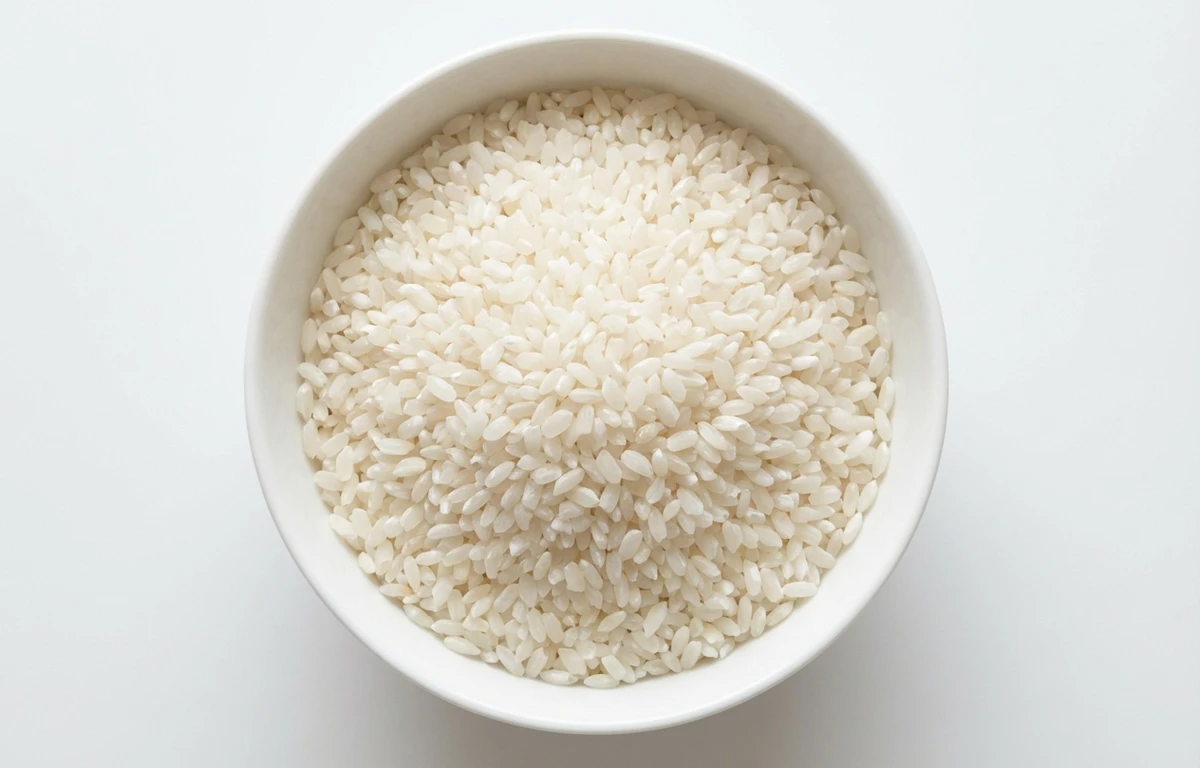 raw enriched short-grain white rice