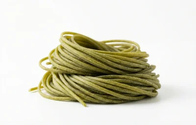 dry spinach spaghetti