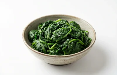 boiled salted frozen spinach