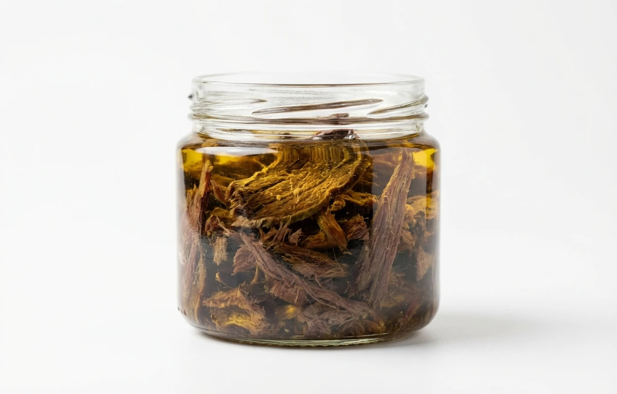 dried bearded seal meat in oil