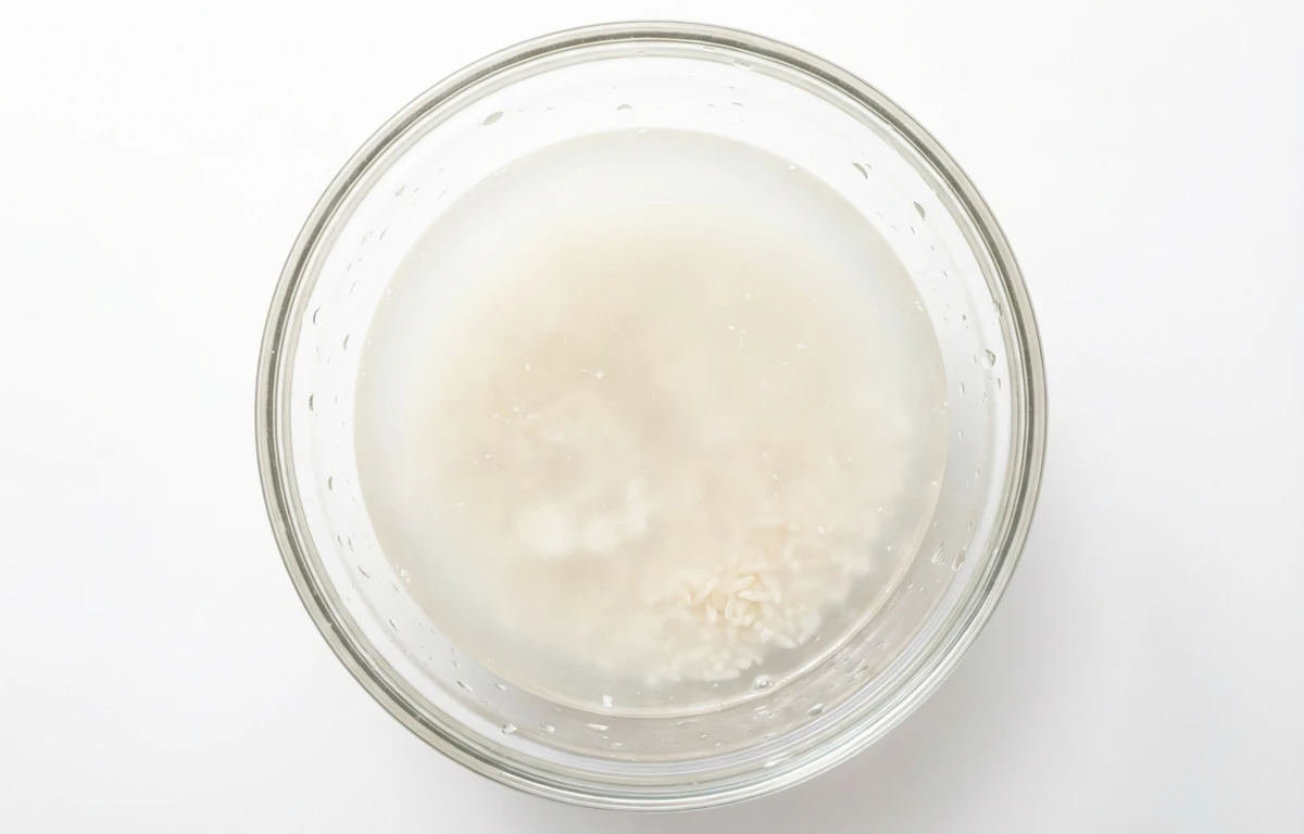 rice washed water