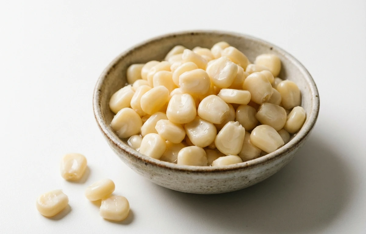 canned vacuum packed white corn