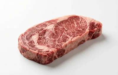 raw select beef top loin steak
