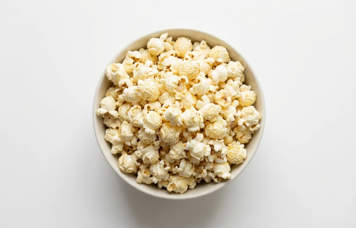 oil popped unsalted popcorn
