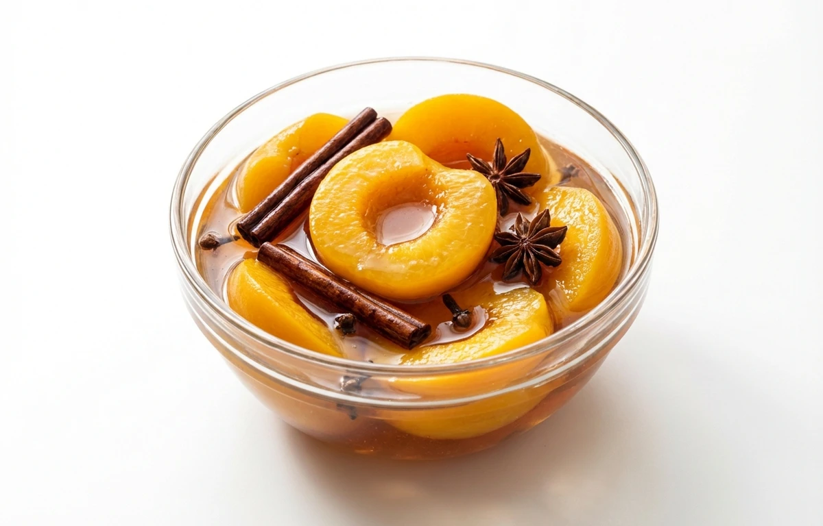 canned spiced peach