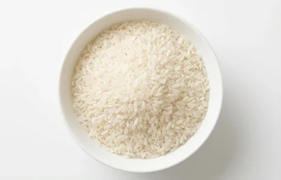 raw enriched medium-grain white rice