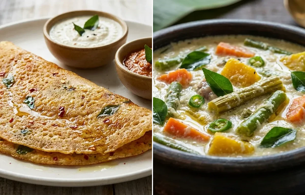 Ada Dosa with Avial
