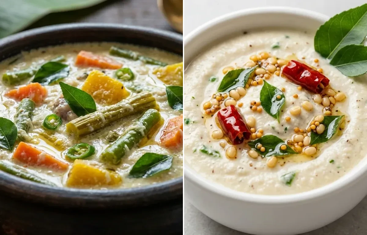 Adai with Avial and Coconut Chutney