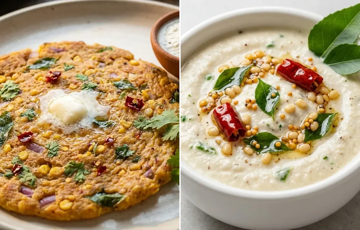 Adai with Coconut Chutney