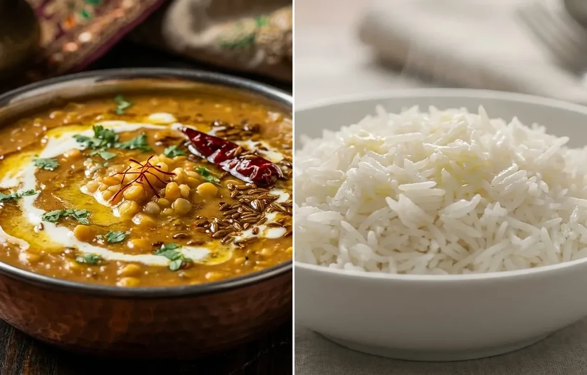 Akbari Dal with Steamed Basmati Rice