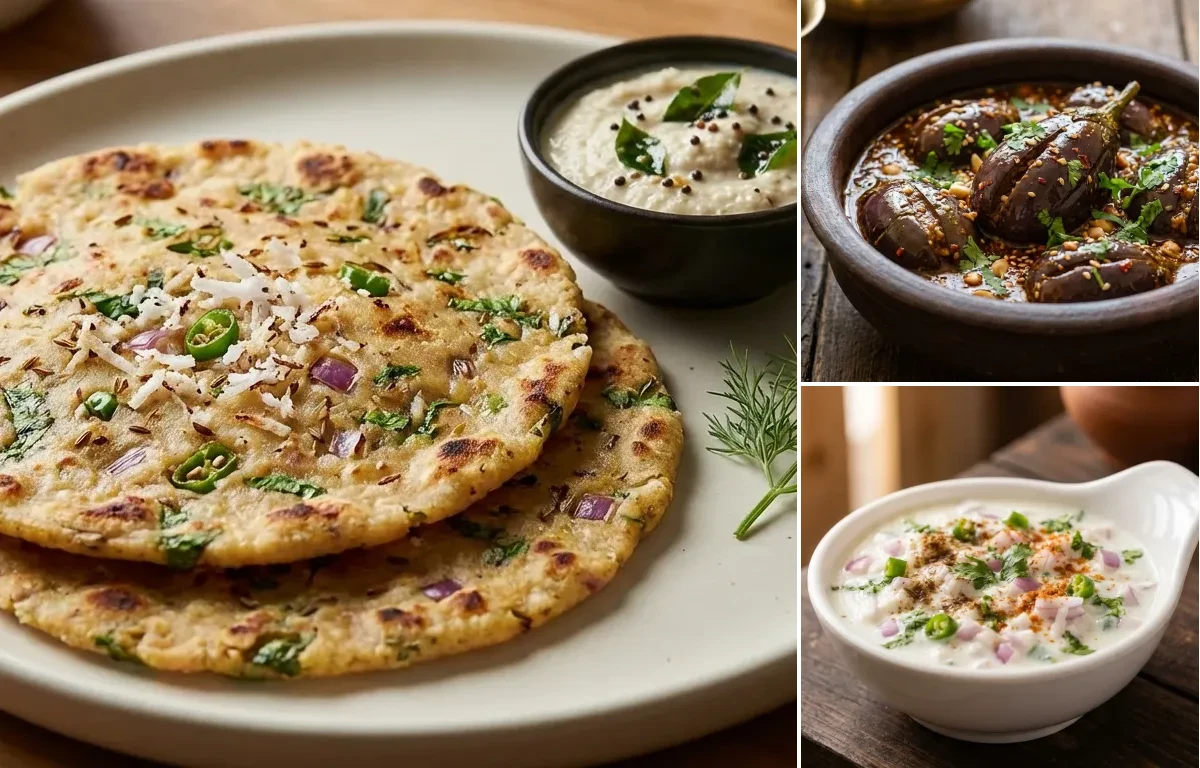 Akki Roti with Badanekayi Yennegai