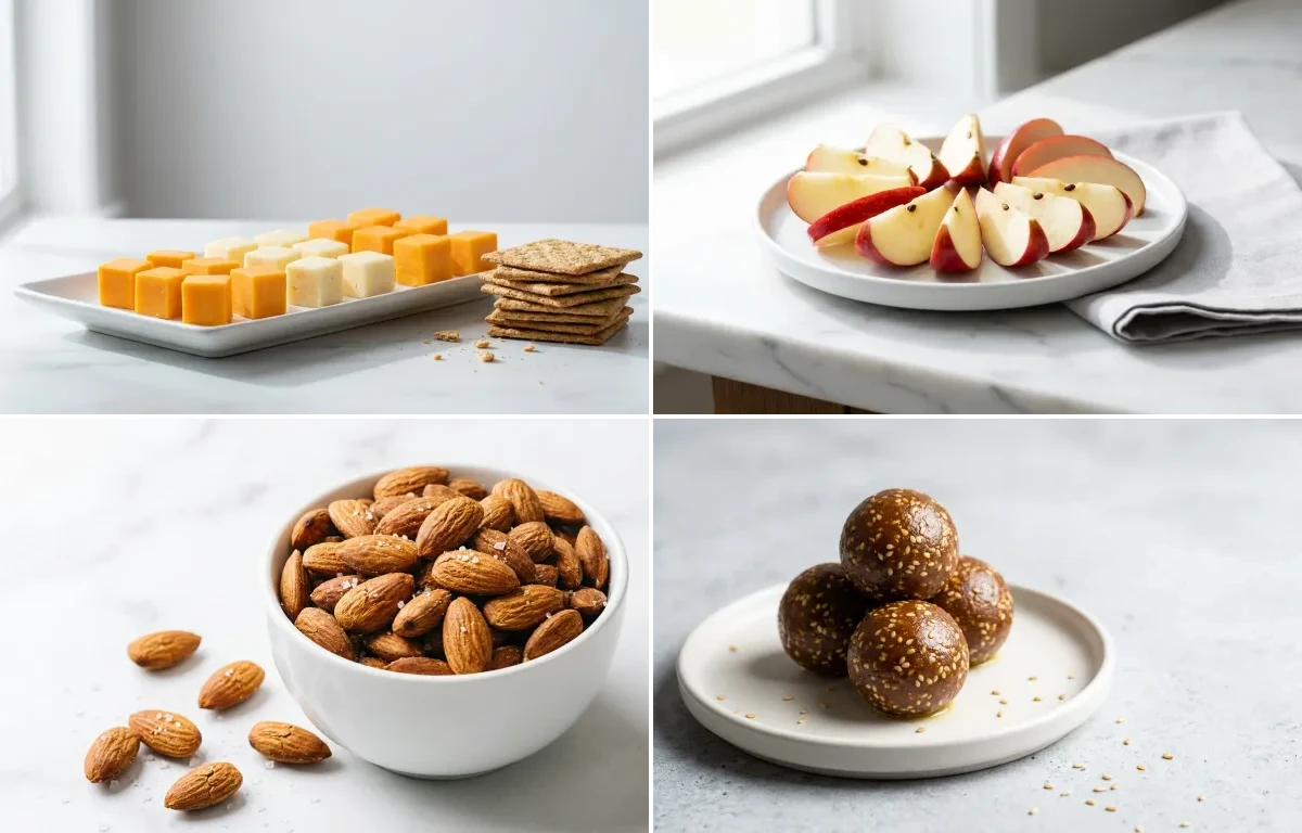 Almonds with Sliced Apple + supplement + iron