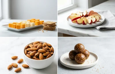 Almonds with Sliced Apple + supplement + iron