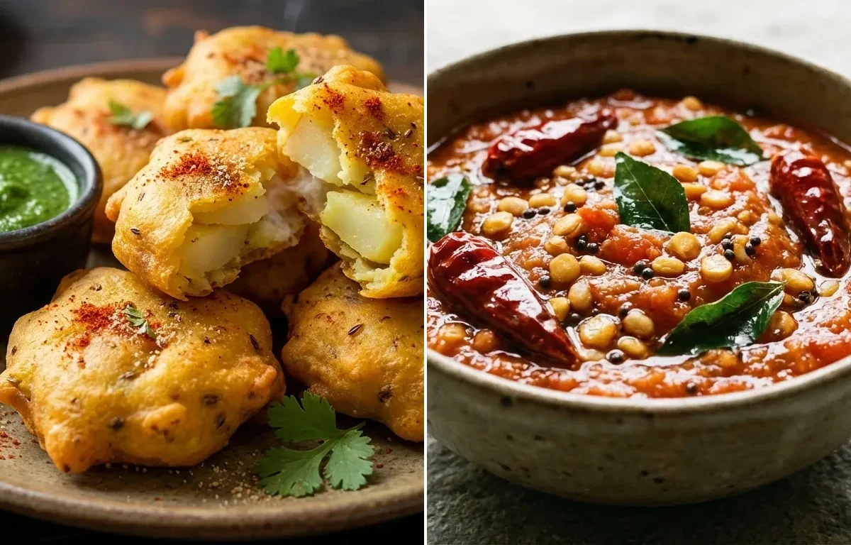 Aloo Bachka with Tomato Chutney