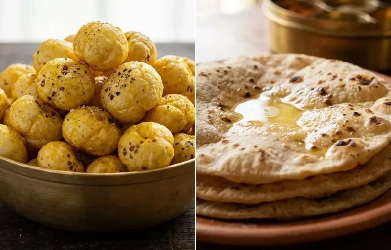 Roasted Makhana with Roti