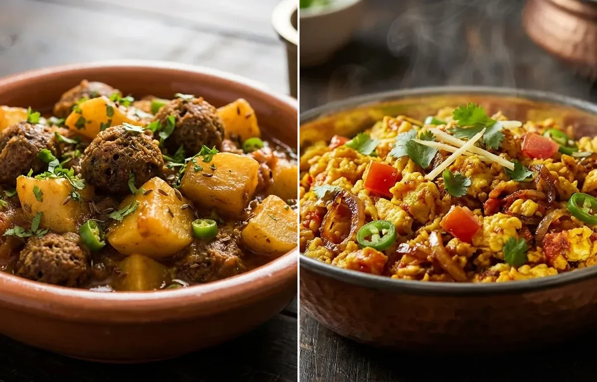Aloo Bori with Anda Bhurji