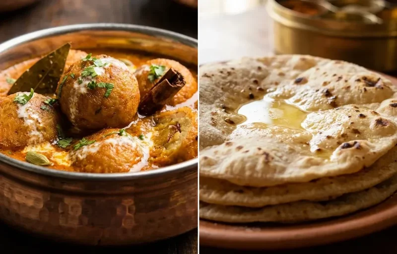 Aloo Bukhara Kofta with Roti