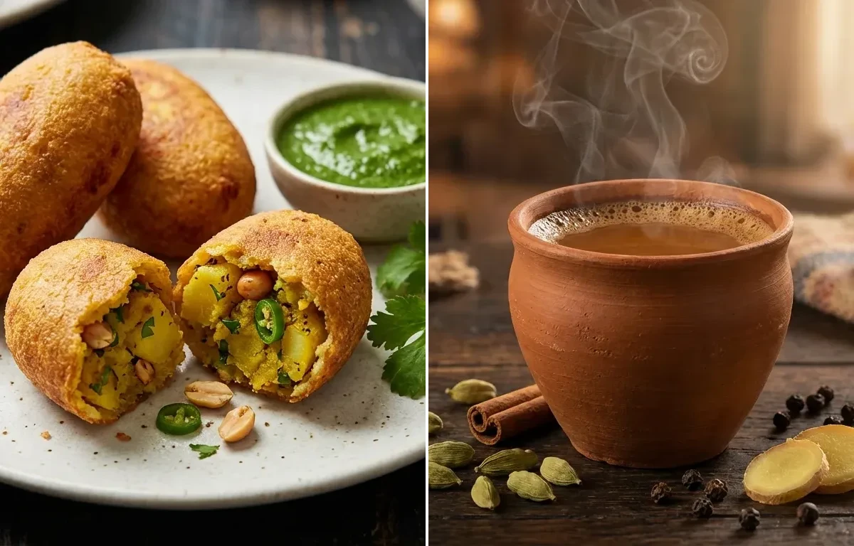 Aloo Chop with Masala Cha