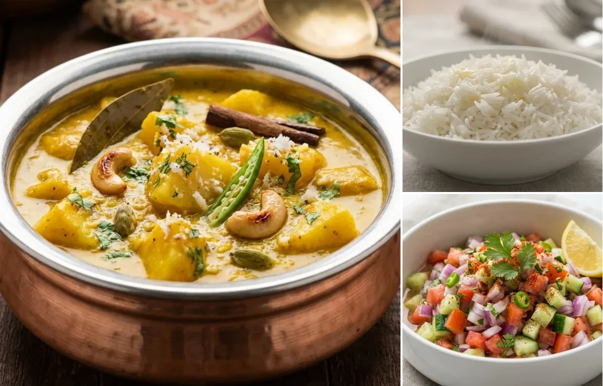 Aloo Kurma with Steamed Basmati Rice