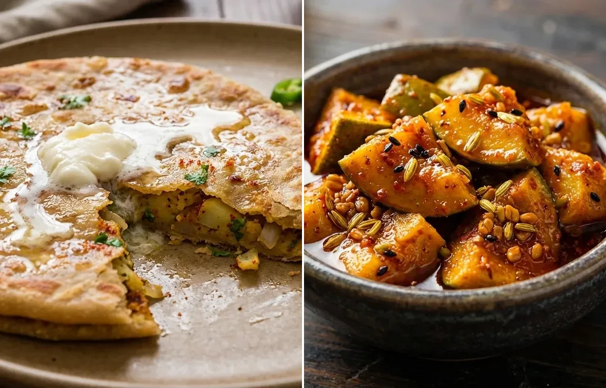 Aloo Paratha with Aam ka Achar