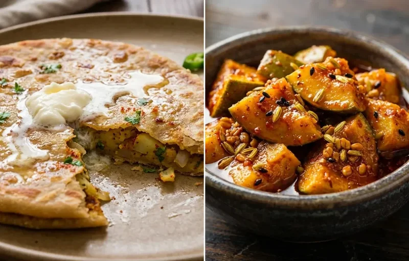 Aloo Paratha with Aam ka Achar