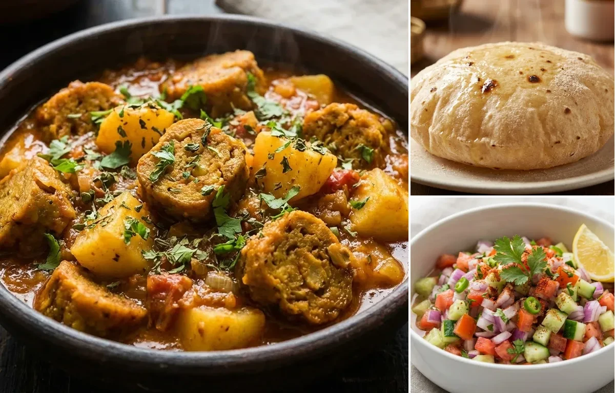 Aloo Wadi Sabzi with Phulka