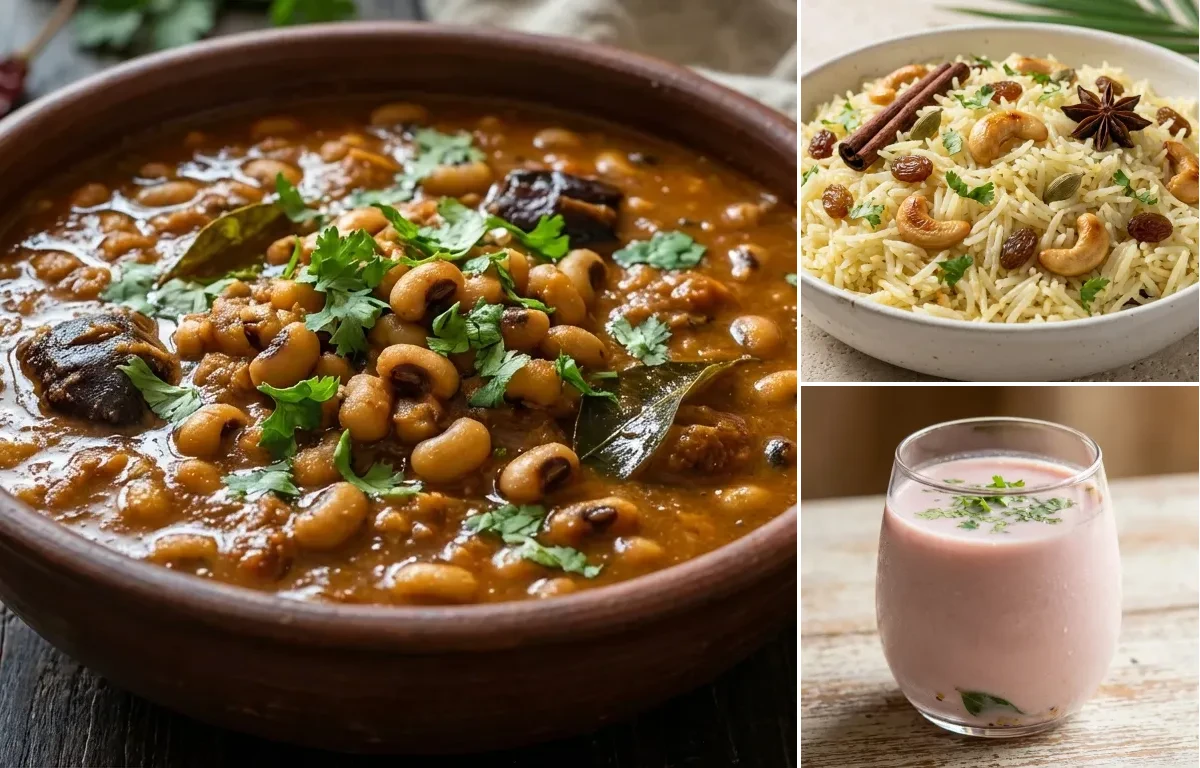 Alsanyache Tonak with Goan Coconut Rice and Sol Kadhi