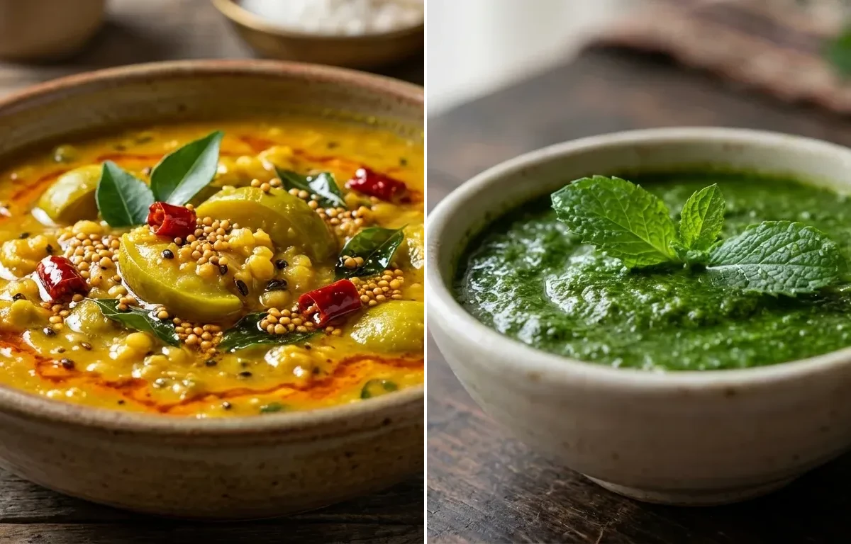 Ambade Udid Methi with Mint Chutney