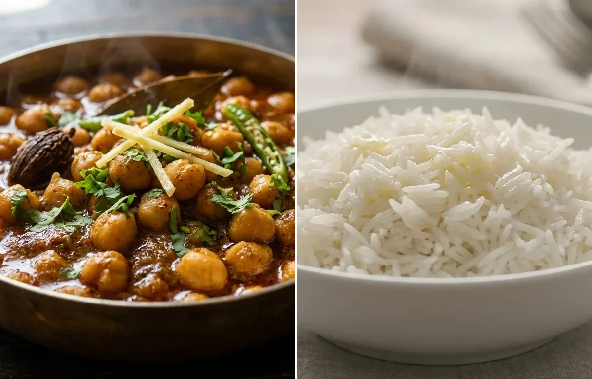 Amritsari Chole with Steamed Basmati Rice