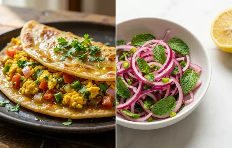Anda Bhurji Paratha Roll