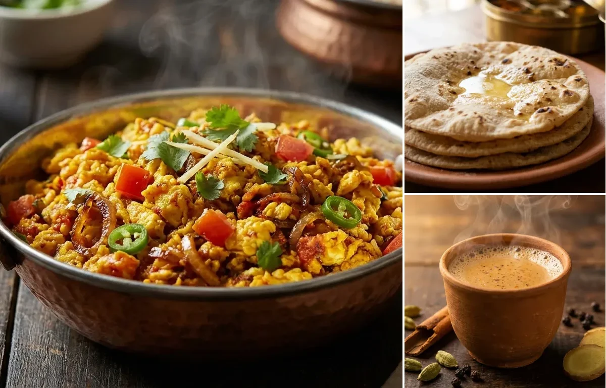 Anda Bhurji with Roti