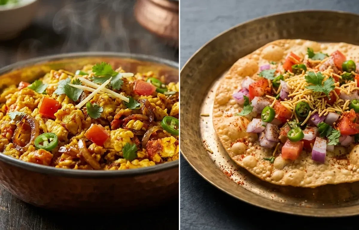 Anda Bhurji with Masala Papad