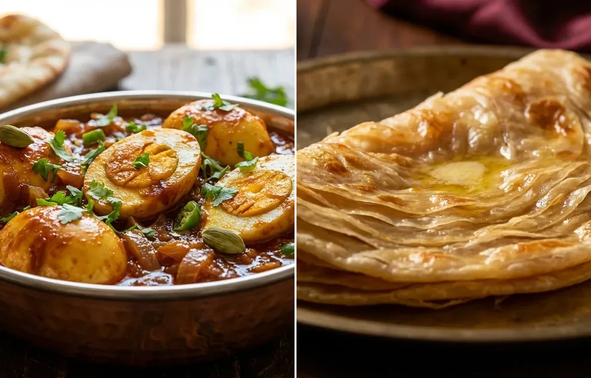 Anda Do Pyaza with Warqi Paratha