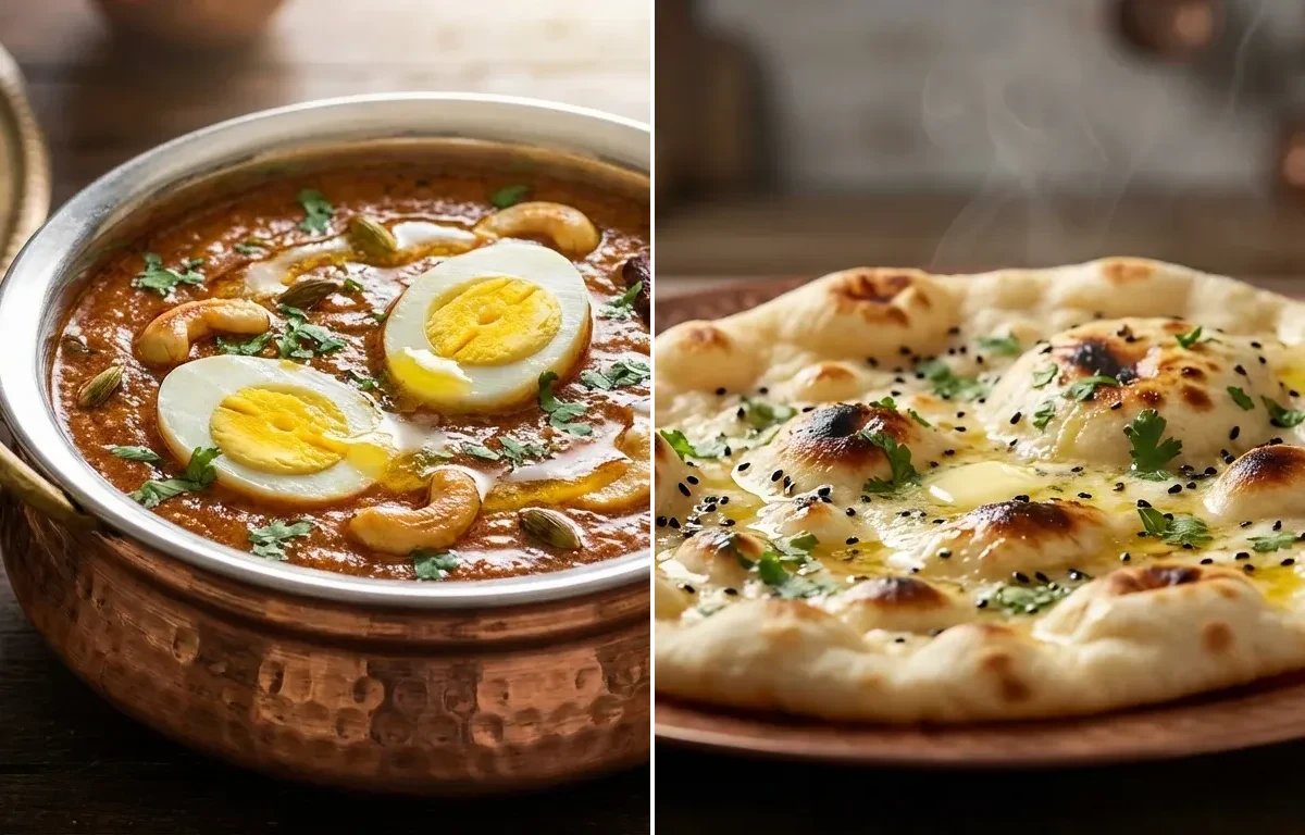 Anda Korma with Butter Naan