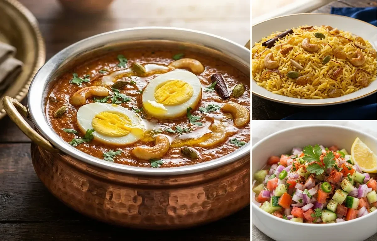 Anda Korma with Zafrani Pulao