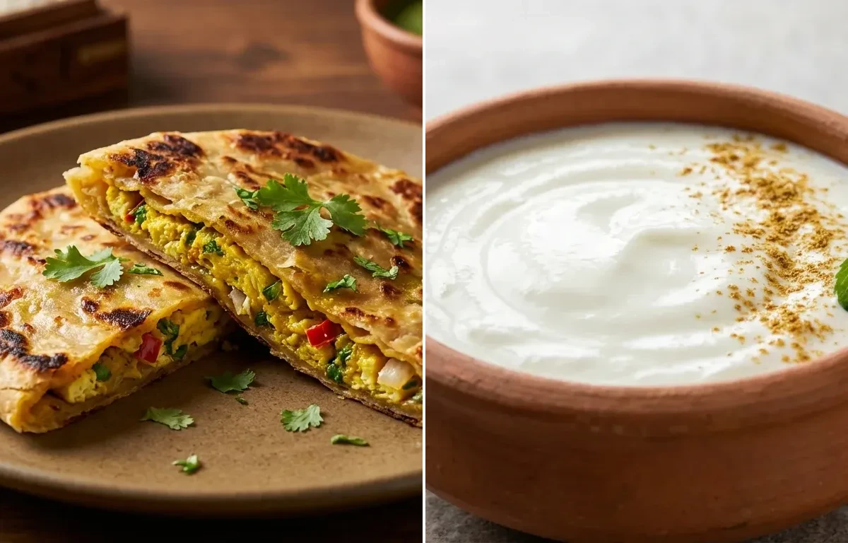 Anda Paratha with Dahi