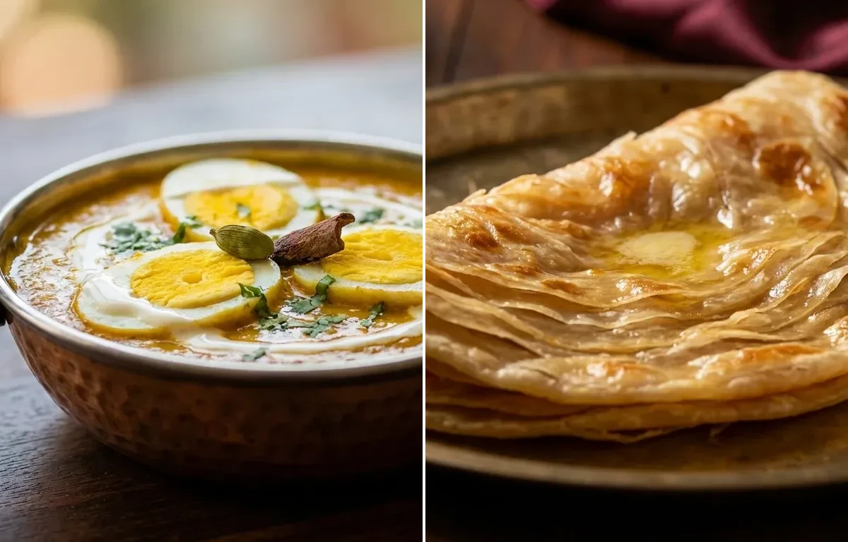 Anda Pasanda with Warqi Paratha